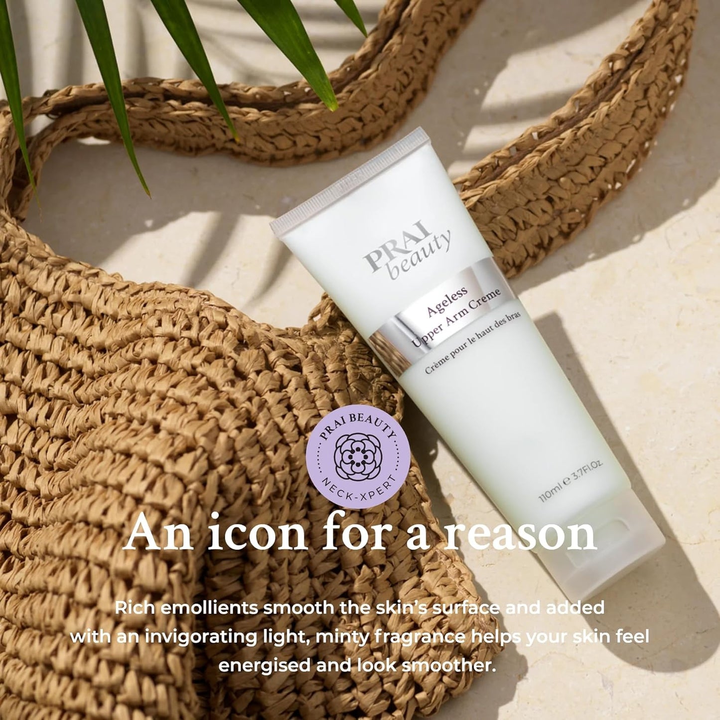 Ageless Upper Arm Creme 110Ml - Advanced Firming & Anti-Ageing Body Cream - Moisturising & Tightening Lotion - with Caffeine & Caprylic/Capric Triglycerides - Tones Loose, Saggy Skin - Mint Scent