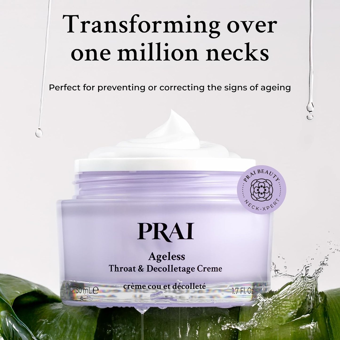 Ageless Throat & Decolletage Creme 50Ml - Anti-Ageing, Collagen Boosting Skincare Cream - Tightens & Firms Skin, Reduces Wrinkles - Luxury Neck Moisturiser with Hyaluronic Acid - 7 Day Results