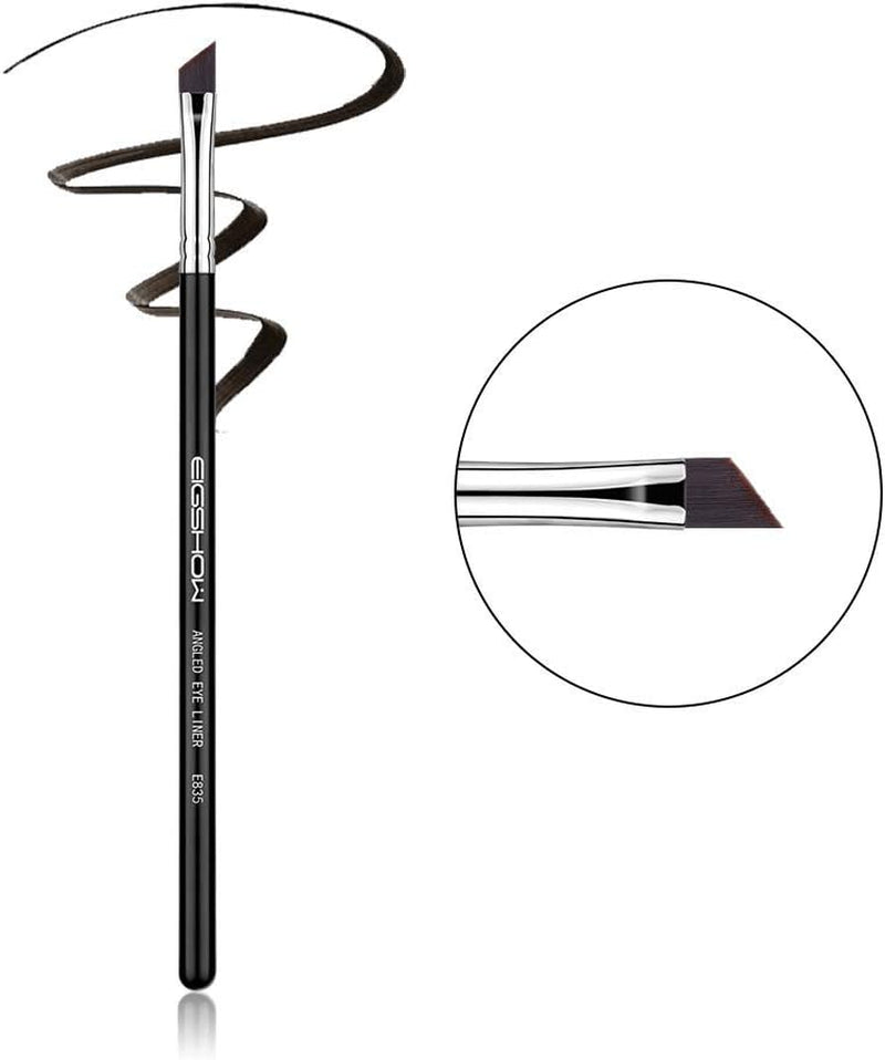 Eyeliner Brush, Eyeliner Makeup Brush 2PCS Makeup Angle Eyebrow Kabuki Brushes, Portable Eye Powder Foundation Brush, Beauty Cosmetic Tool (E835)