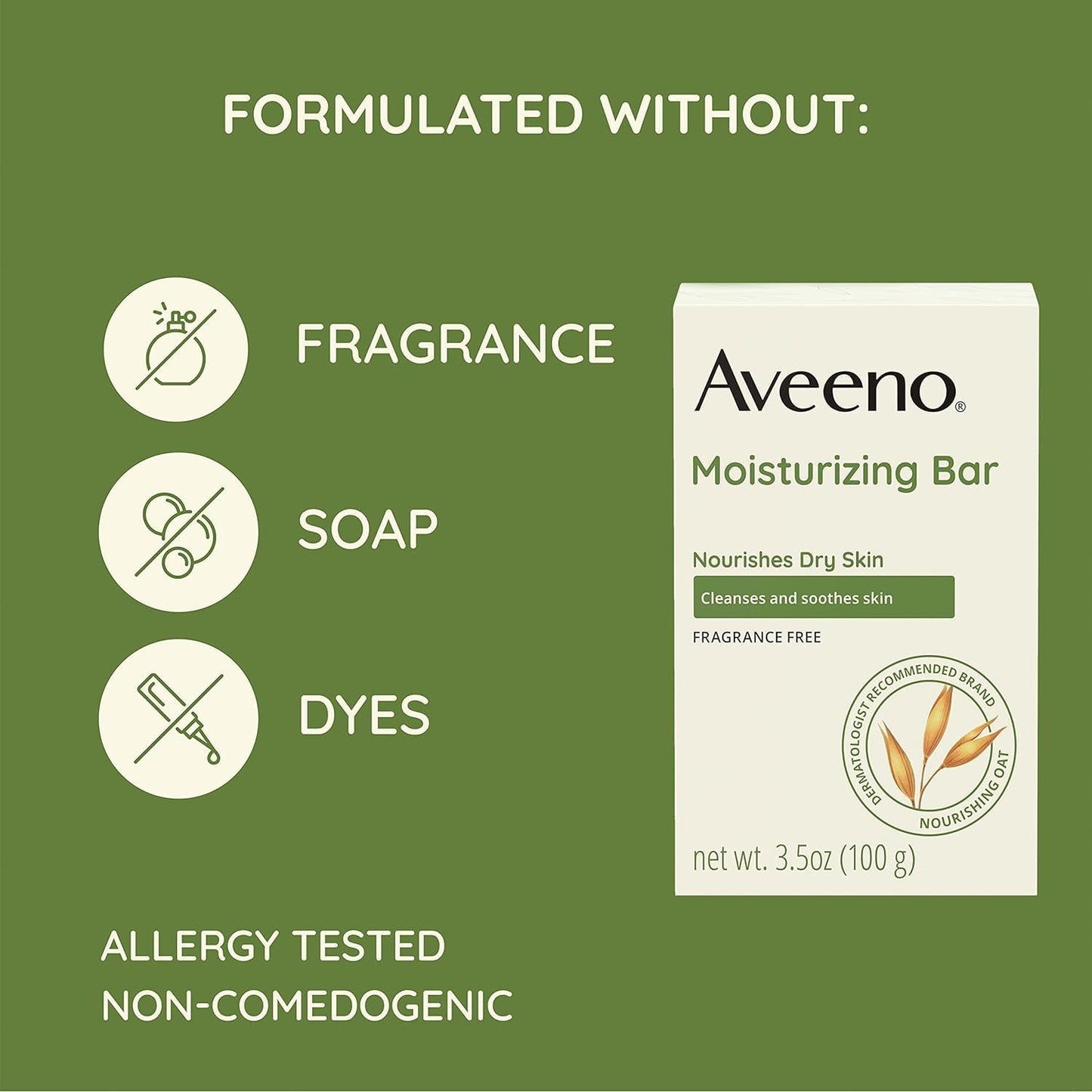 Bar Dry Size 3.5 Ounce  Moisturizing Bar for Dry Skin (Pack of 3)