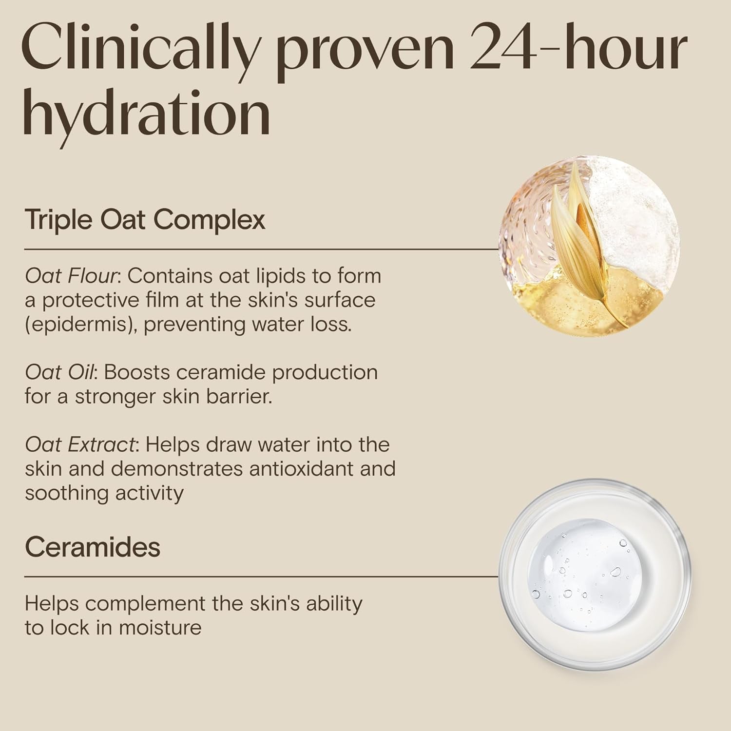 Face CALM+RESTORE Oat Rich Balm (1X 50Ml), 24-Hour Hydration Face Moisturiser with Triple Oat Complex, Face Care Soothes and Hydrates Irritated, Very Dry, and Sensitive Skin