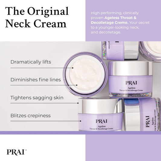 Ageless Throat & Decolletage Creme 50Ml - Anti-Ageing, Collagen Boosting Skincare Cream - Tightens & Firms Skin, Reduces Wrinkles - Luxury Neck Moisturiser with Hyaluronic Acid - 7 Day Results