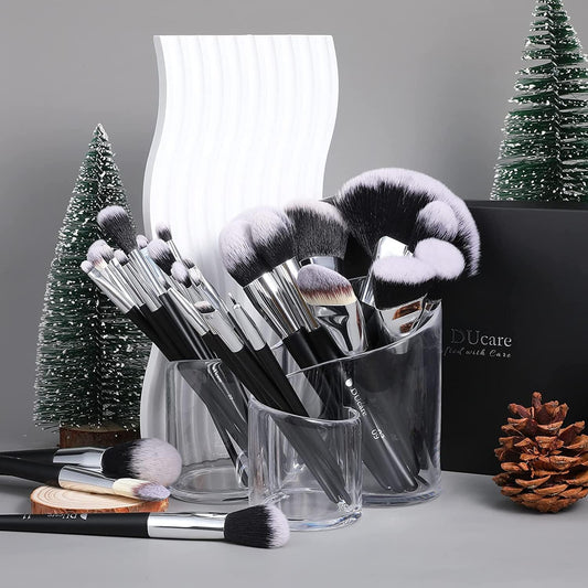Premium 32-Piece Professional Makeup Brush Set - Synthetic Kabuki, Foundation, Blending, Face Powder, Blush, Concealer, and Eyeshadow Brushes