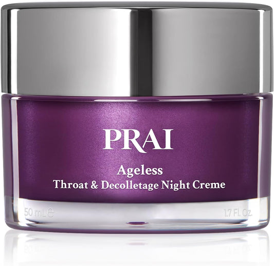 Ageless Throat & Decolletage Night Creme 50Ml - Moisturising & Hydrating Formula, Two Types of Retinol - Brightens & Firms Skin - Anti-Ageing, Anti-Wrinkle Cream - Overnight Recovery Skincare