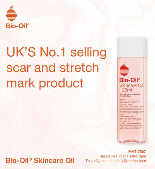 Bio Oil Body Skin Care Oil (60Ml) - Firming Skincare That Reduces Appearance of Stretch Marks & Scars - Grease Free Moisturiser Lotion - with Vitamin E & Vitamin A