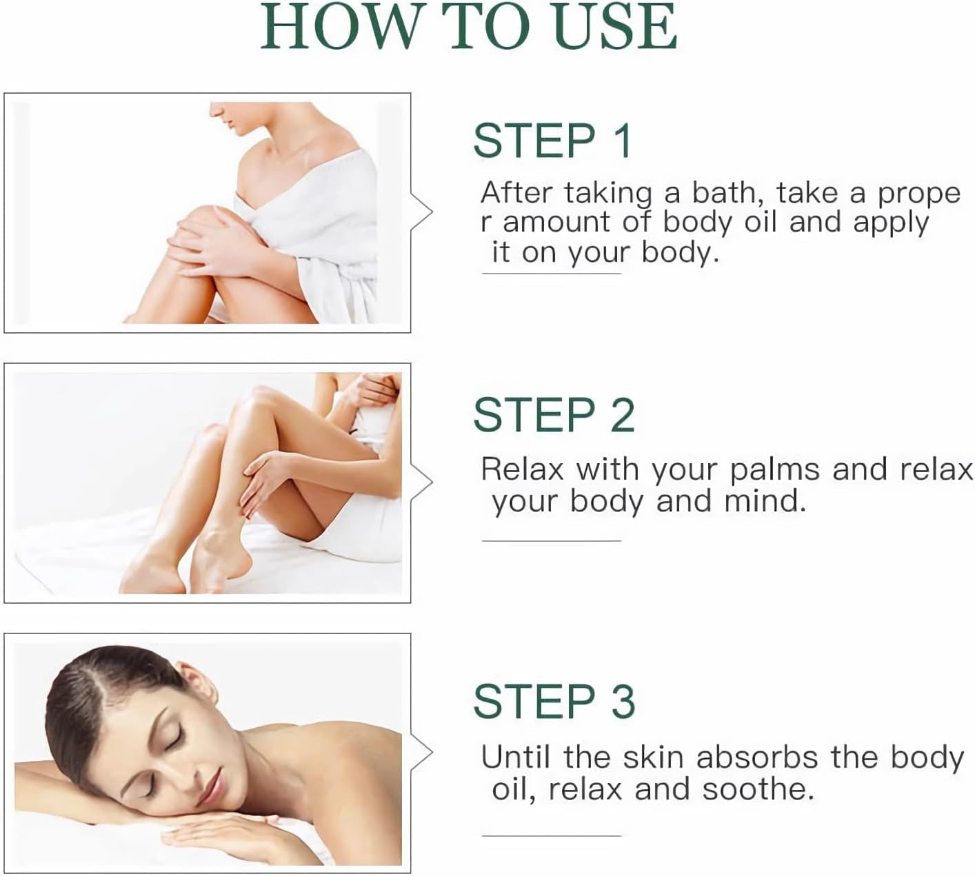 [Pack of 3]  Pure Natural Body Oil for Dry Skin, Super Moisturize and Anti-Aging, Organic Body Oils for Face, Hair, Nails, Massage, Stretch Marks, Vegan Body Skin Care Oil for Women -120Ml*3