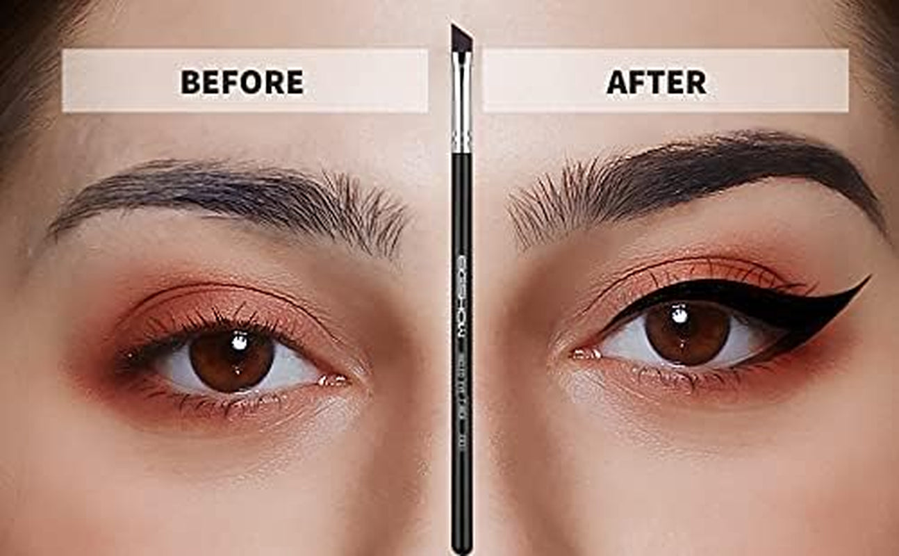Eyeliner Brush, Eyeliner Makeup Brush 2PCS Makeup Angle Eyebrow Kabuki Brushes, Portable Eye Powder Foundation Brush, Beauty Cosmetic Tool (E835)