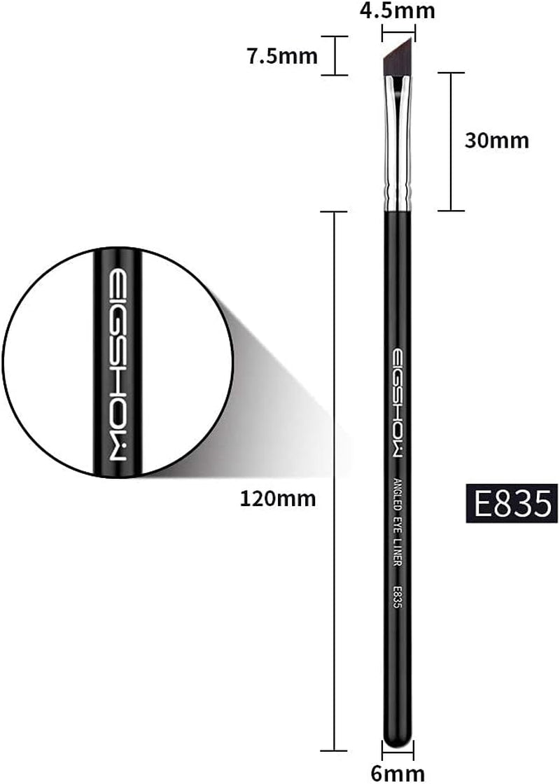 Eyeliner Brush, Eyeliner Makeup Brush 2PCS Makeup Angle Eyebrow Kabuki Brushes, Portable Eye Powder Foundation Brush, Beauty Cosmetic Tool (E835)