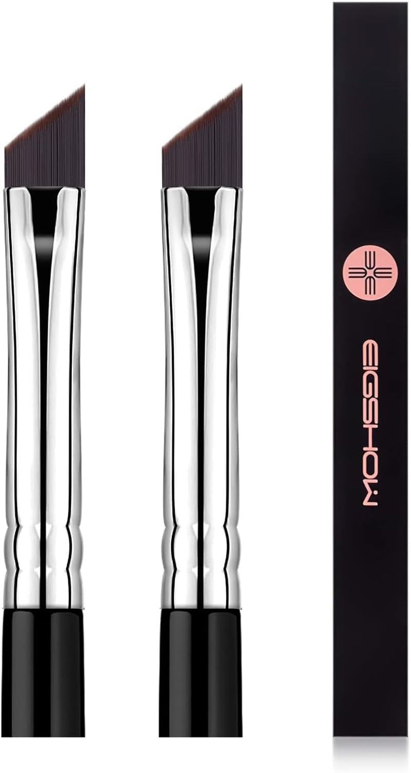 Eyeliner Brush, Eyeliner Makeup Brush 2PCS Makeup Angle Eyebrow Kabuki Brushes, Portable Eye Powder Foundation Brush, Beauty Cosmetic Tool (E835)