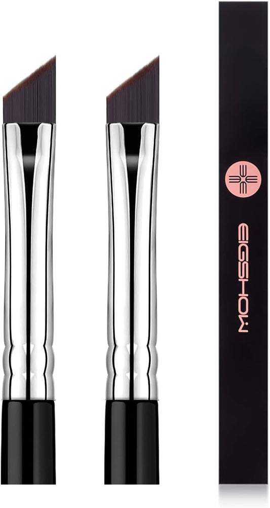Eyeliner Brush, Eyeliner Makeup Brush 2PCS Makeup Angle Eyebrow Kabuki Brushes, Portable Eye Powder Foundation Brush, Beauty Cosmetic Tool (E835)